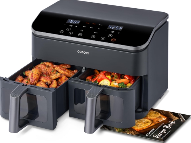 Cosori 9‑Qt Dual Basket – Cook Two Foods at Once
https://kitchencentralhub.com/